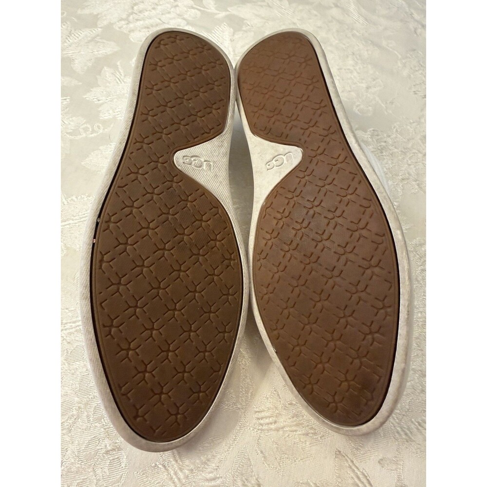 UGG Women's White Alameda Sammy Fabric Slip-On Casual Sneakers - Sz 7 - Picture 9 of 10